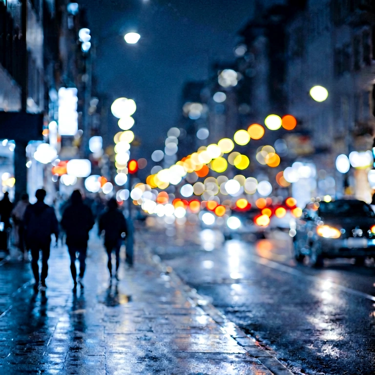 Cool city lights bokeh - bokeh backgrounds free stock photo