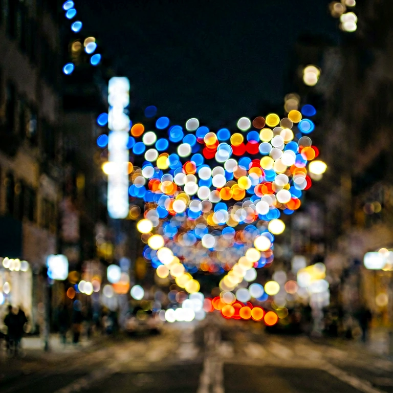 Dramatic city lights bokeh - bokeh backgrounds free stock photo