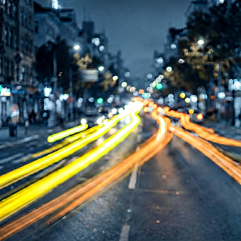 Cool city lights bokeh - bokeh backgrounds free stock photo