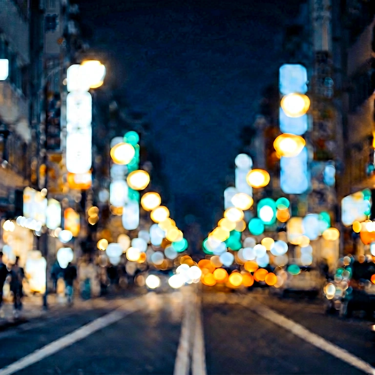 Cool city lights bokeh - bokeh backgrounds free stock photo