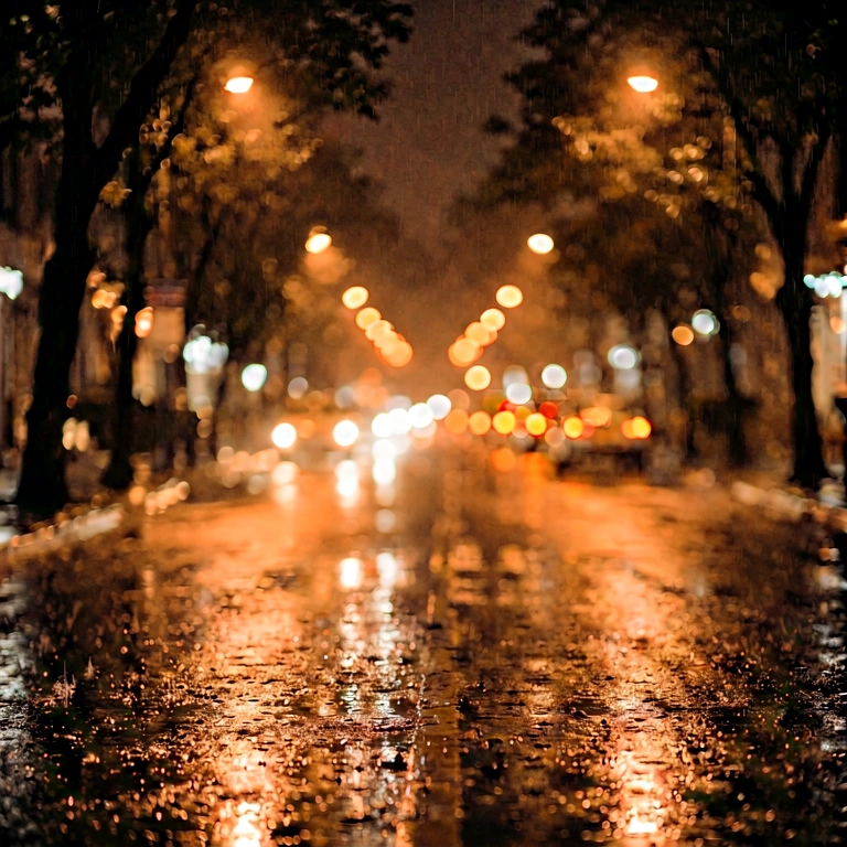 Warm city lights bokeh - bokeh backgrounds free stock photo