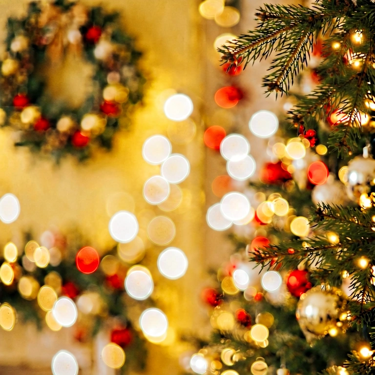 Warm holiday bokeh - bokeh backgrounds free stock photo