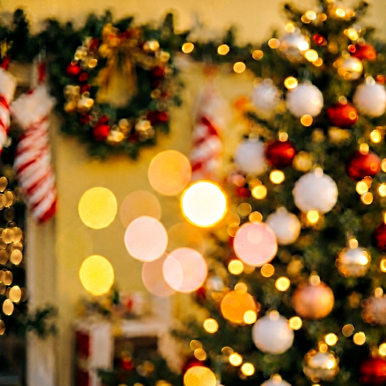 Warm holiday bokeh - bokeh backgrounds free stock photo