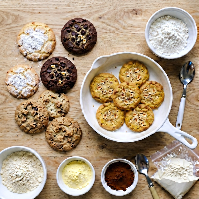Neutral baking - food & drink flatlay free stock photo