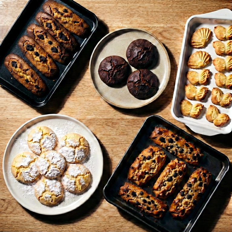 Dramatic baking - food & drink flatlay free stock photo