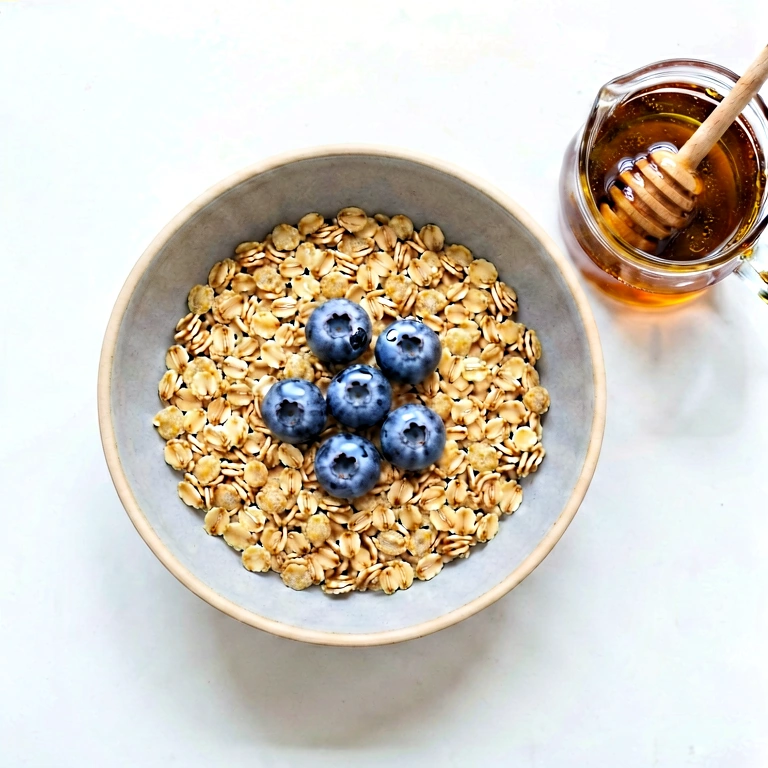 Bright breakfast overhead - food & drink flatlay free stock photo