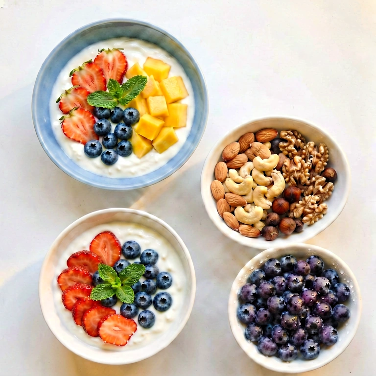 Warm breakfast overhead - food & drink flatlay free stock photo