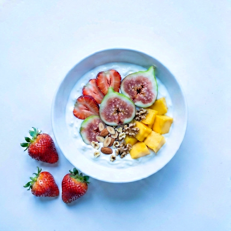 Cool breakfast overhead - food & drink flatlay free stock photo