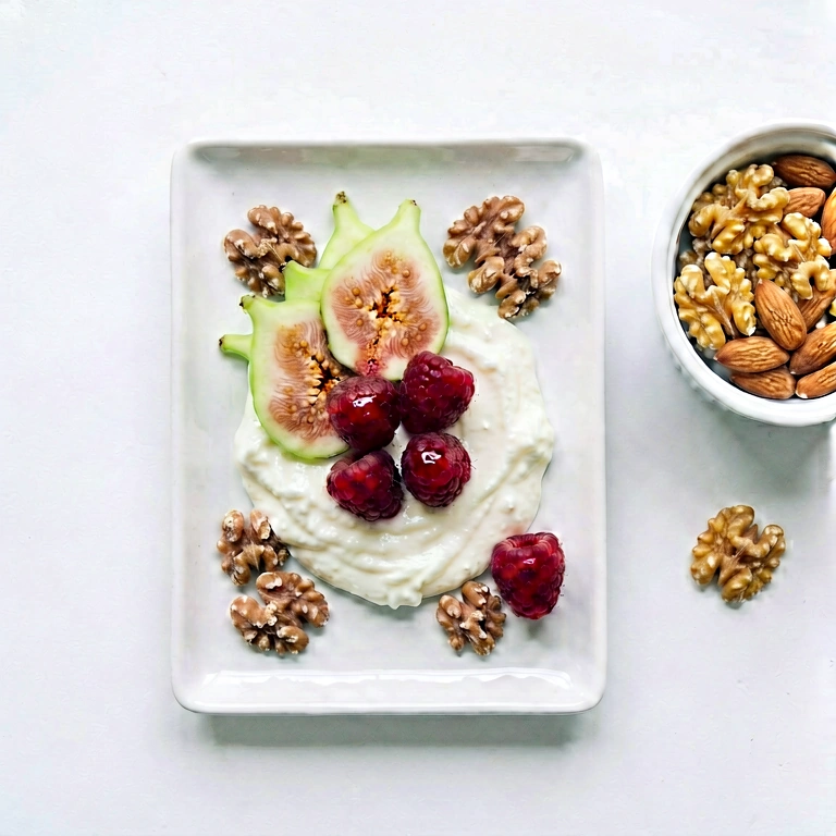 Neutral breakfast overhead - food & drink flatlay free stock photo