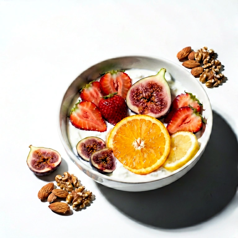 Dramatic breakfast overhead - food & drink flatlay free stock photo