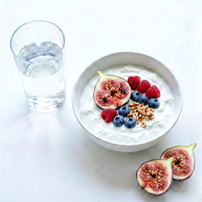 Bright breakfast overhead - food & drink flatlay free stock photo