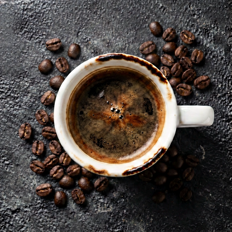 Warm coffee flatlay - food & drink flatlay free stock photo