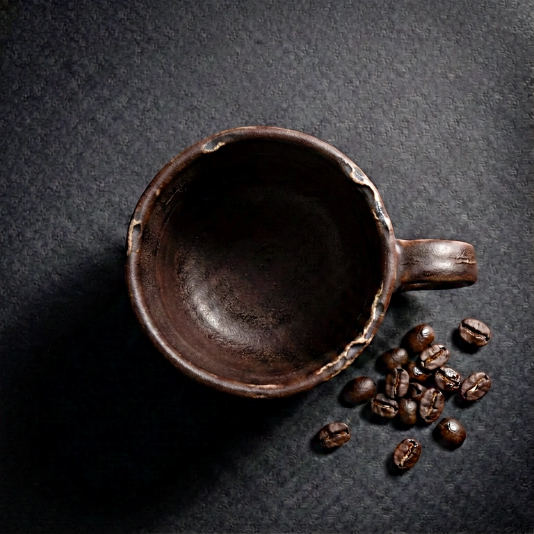 Dramatic coffee flatlay - food & drink flatlay free stock photo