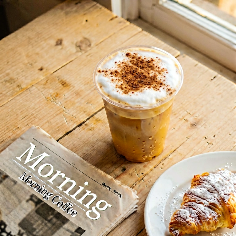 Warm coffee flatlay - food & drink flatlay free stock photo