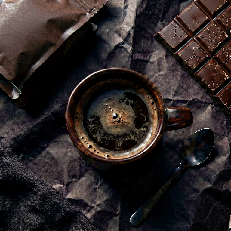 Warm dark moody food - food & drink flatlay free stock photo