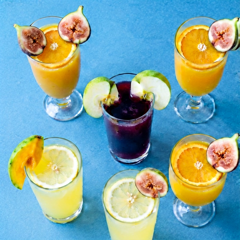 Cool drinks & cocktails - food & drink flatlay free stock photo