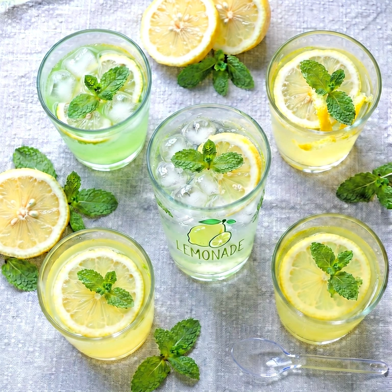 Neutral drinks & cocktails - food & drink flatlay free stock photo