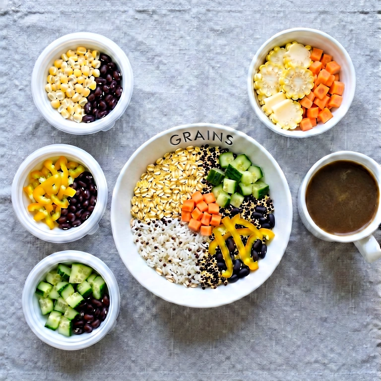 Neutral healthy food - food & drink flatlay free stock photo