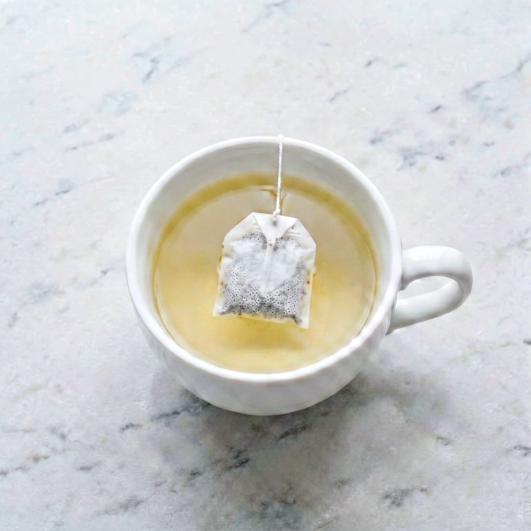 Bright tea & reading - food & drink flatlay free stock photo