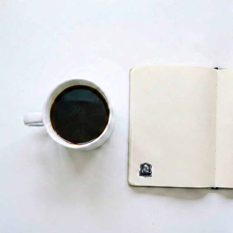 Bright coffee & work - minimalist workspace free stock photo