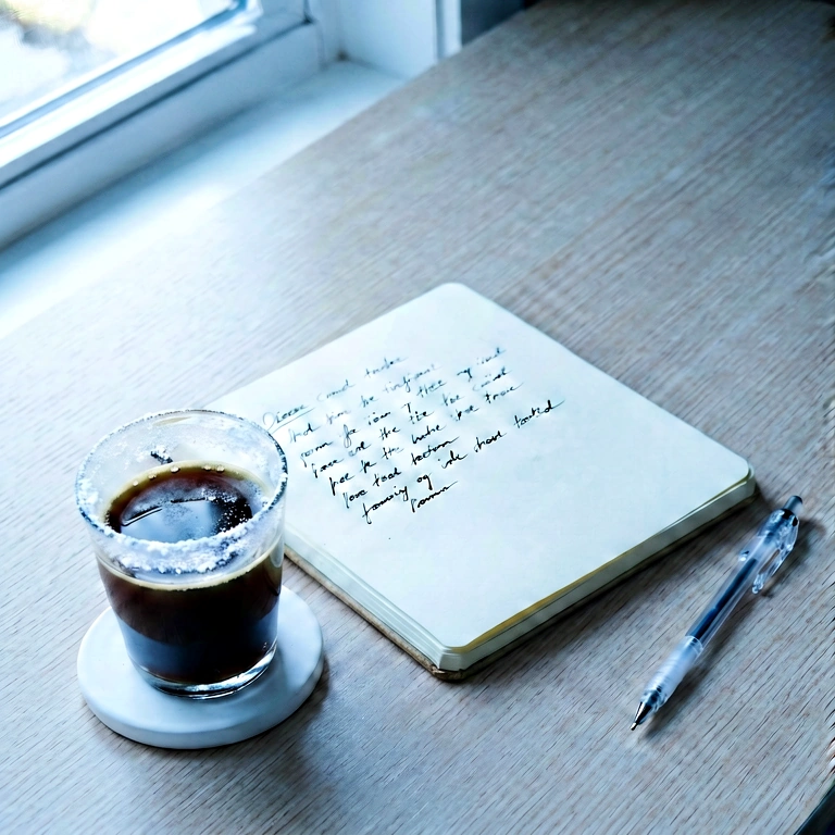 Cool coffee & work - minimalist workspace free stock photo
