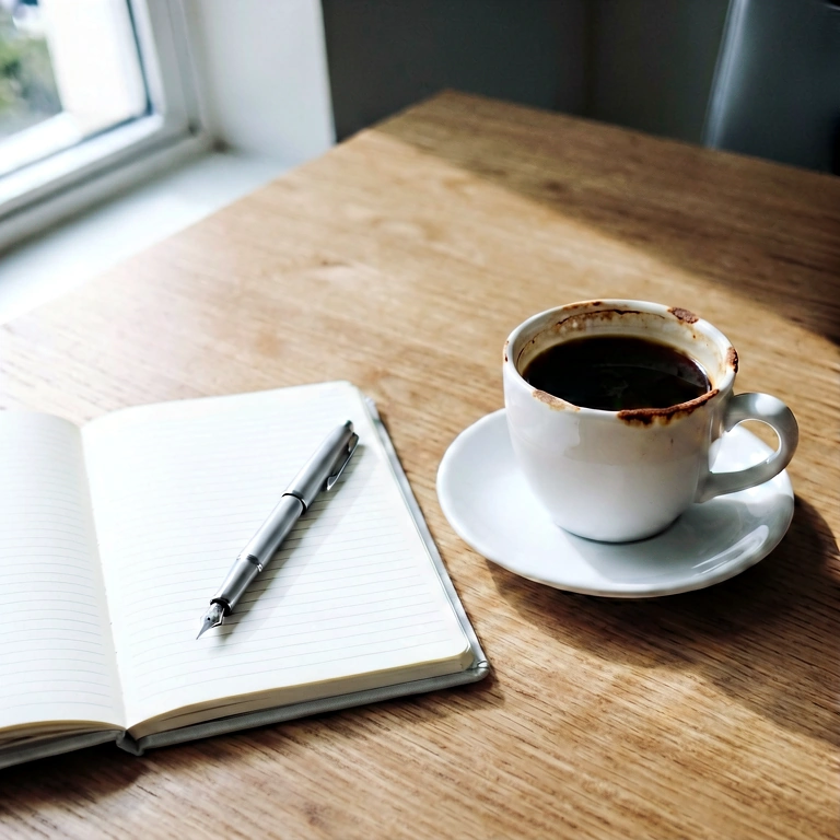 Dramatic coffee & work - minimalist workspace free stock photo