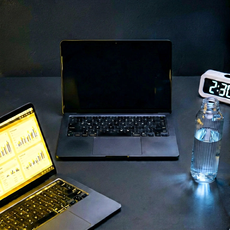 Neutral dark mode workspace - minimalist workspace free stock photo