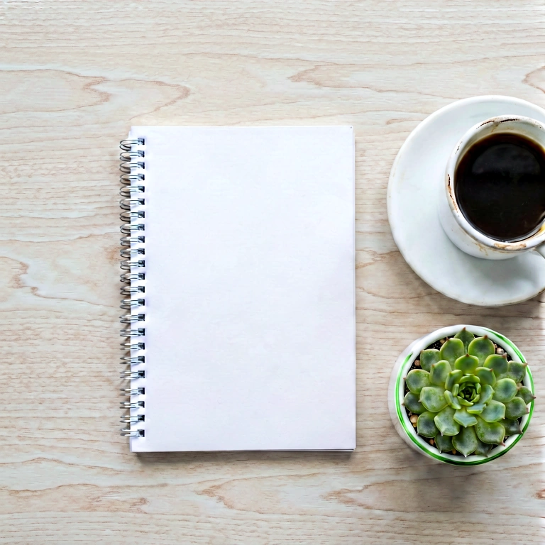 Neutral desk flatlay - minimalist workspace free stock photo