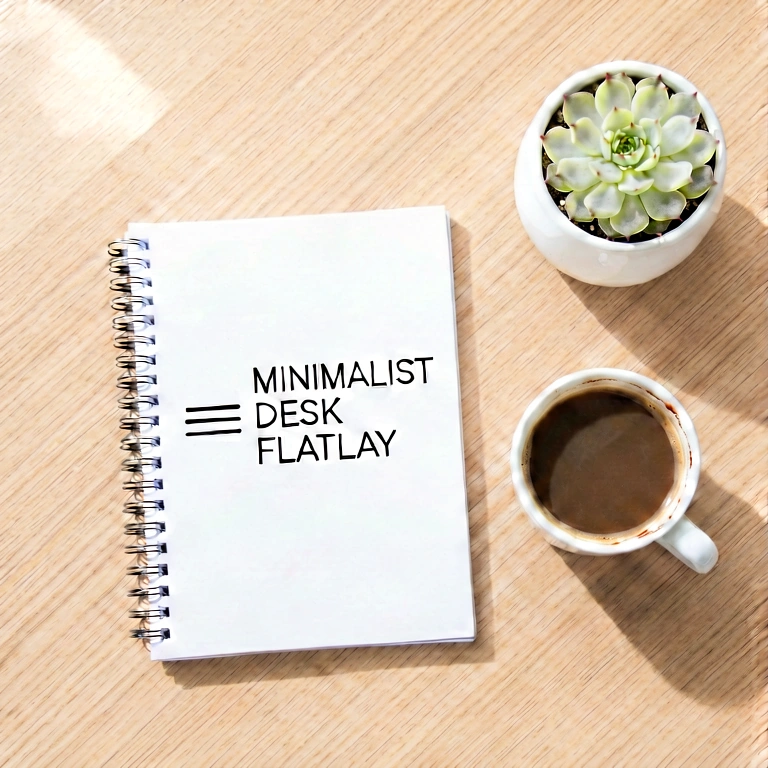 Dramatic desk flatlay - minimalist workspace free stock photo