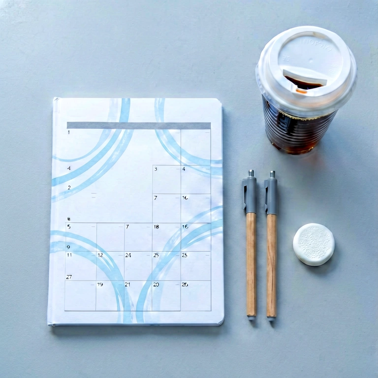 Cool desk flatlay - minimalist workspace free stock photo