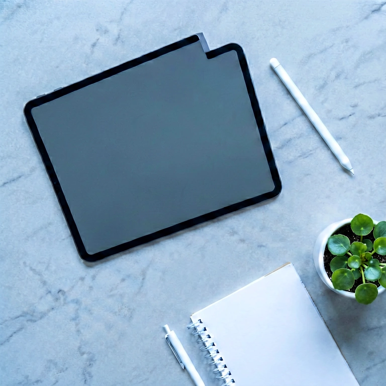 Cool desk flatlay - minimalist workspace free stock photo