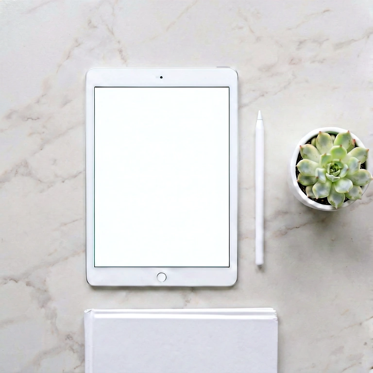 Neutral desk flatlay - minimalist workspace free stock photo
