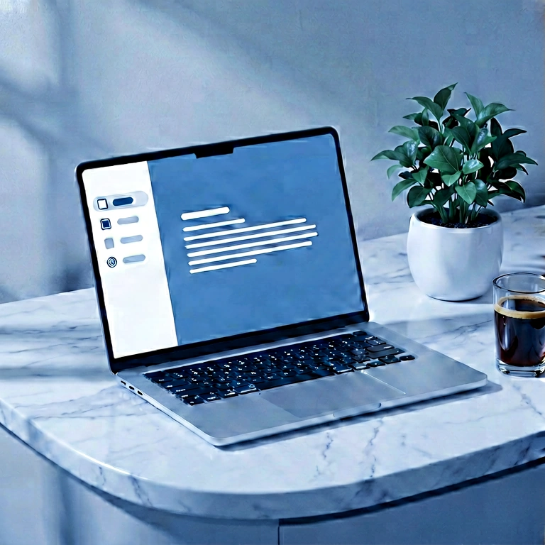 Cool laptop setup - minimalist workspace free stock photo