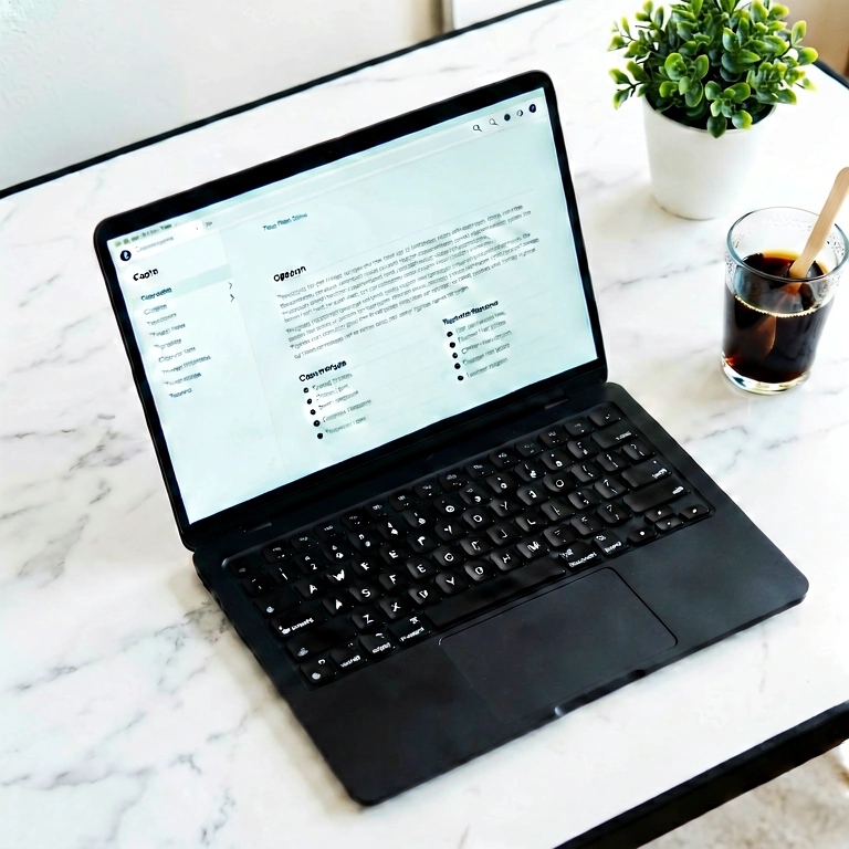 Bright laptop setup - minimalist workspace free stock photo