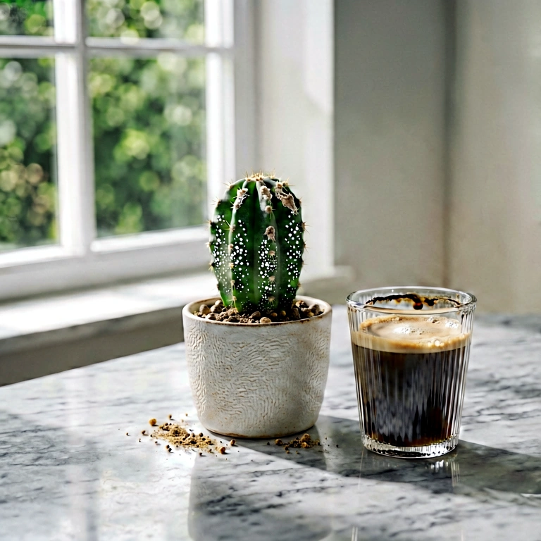 Dramatic plant & work - minimalist workspace free stock photo