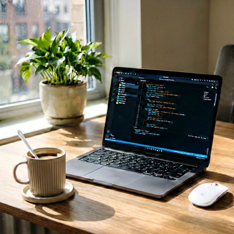 Dramatic remote work - minimalist workspace free stock photo