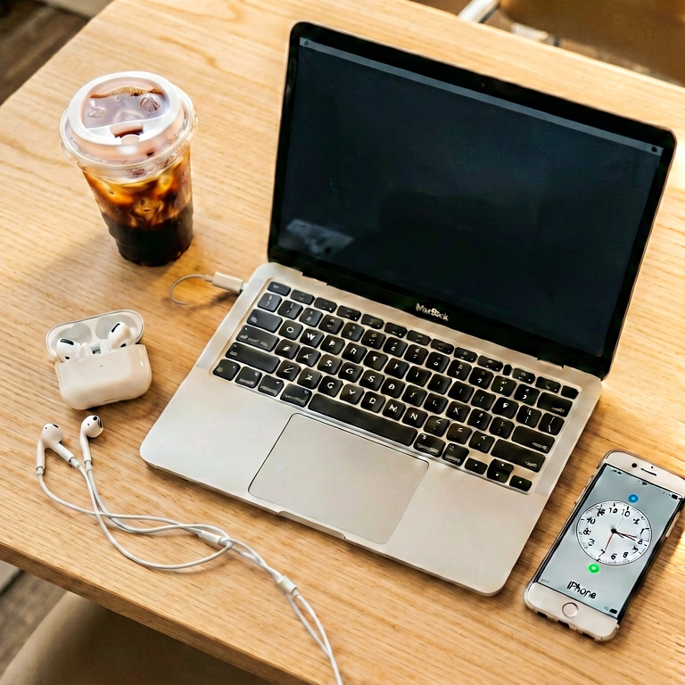 Warm remote work - minimalist workspace free stock photo