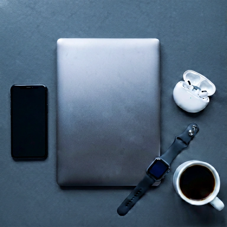 Cool remote work - minimalist workspace free stock photo