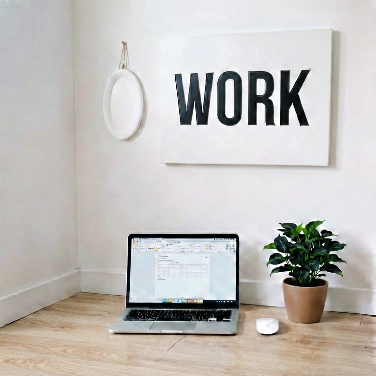 Neutral remote work - minimalist workspace free stock photo