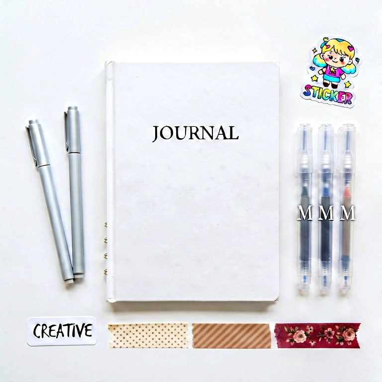 Bright stationery - minimalist workspace free stock photo