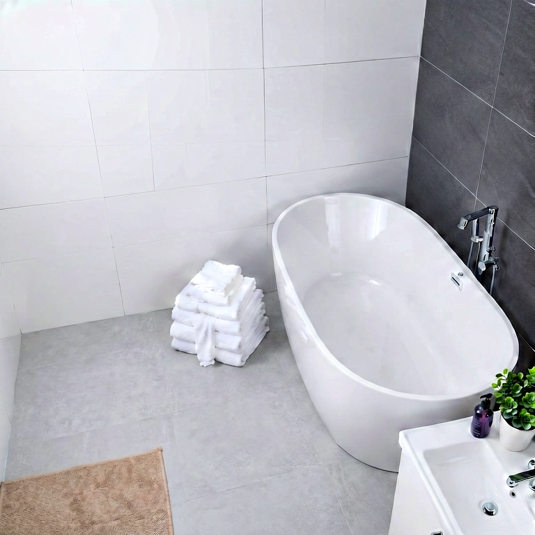 Neutral bathroom - modern interior free stock photo