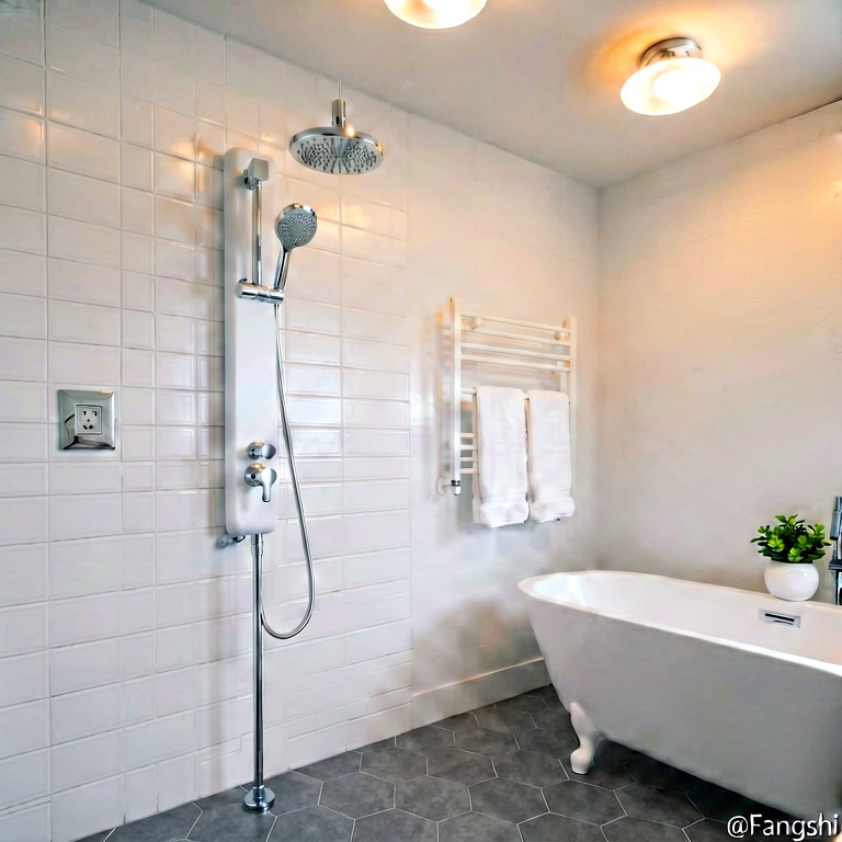 Dramatic bathroom - modern interior free stock photo