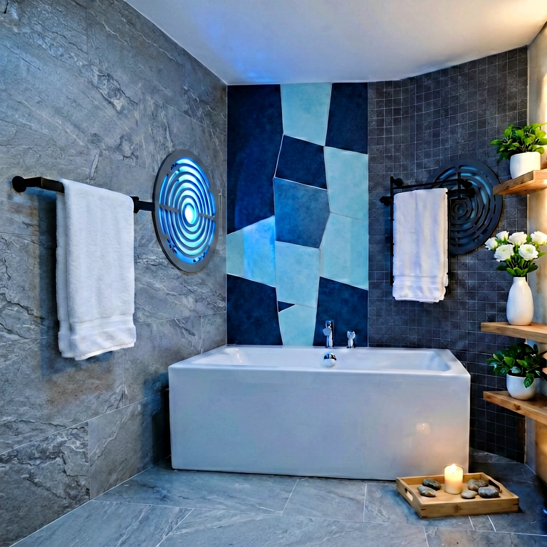 Cool bathroom - modern interior free stock photo