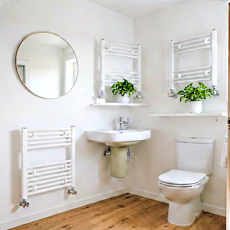 Warm bathroom - modern interior free stock photo