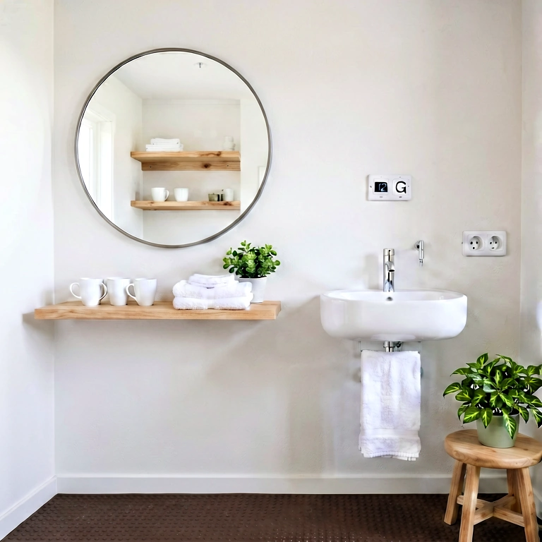 Dramatic bathroom - modern interior free stock photo