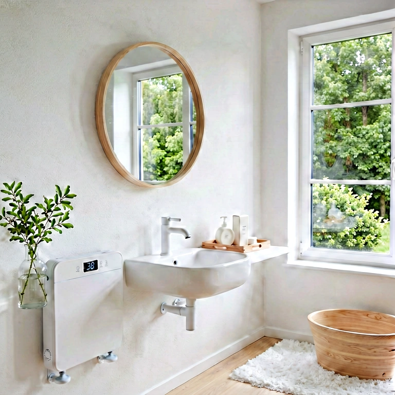 Bright bathroom - modern interior free stock photo