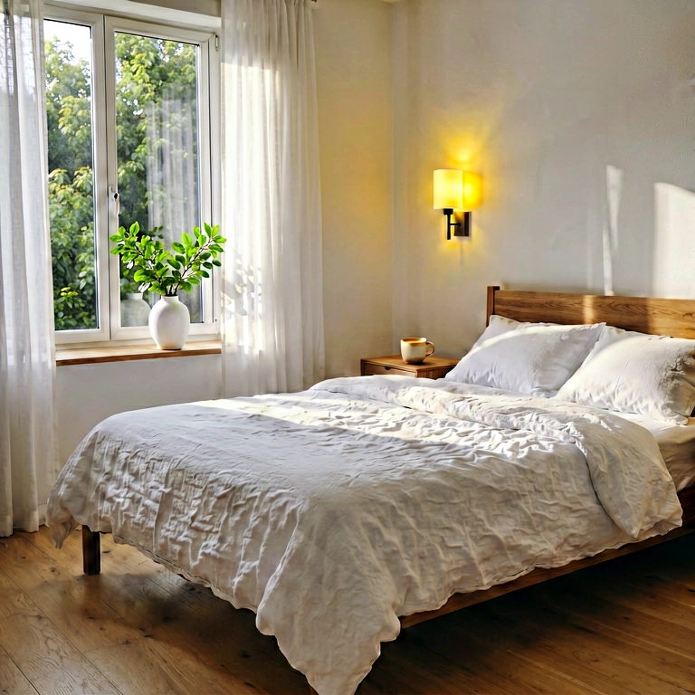 Dramatic bedroom - modern interior free stock photo