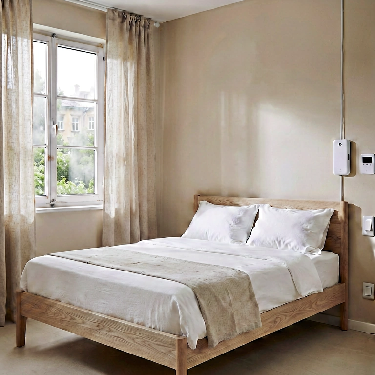 Dramatic bedroom - modern interior free stock photo