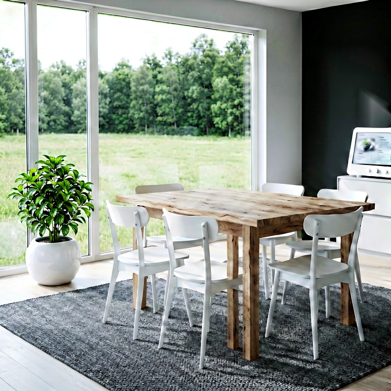 Dramatic dining room - modern interior free stock photo