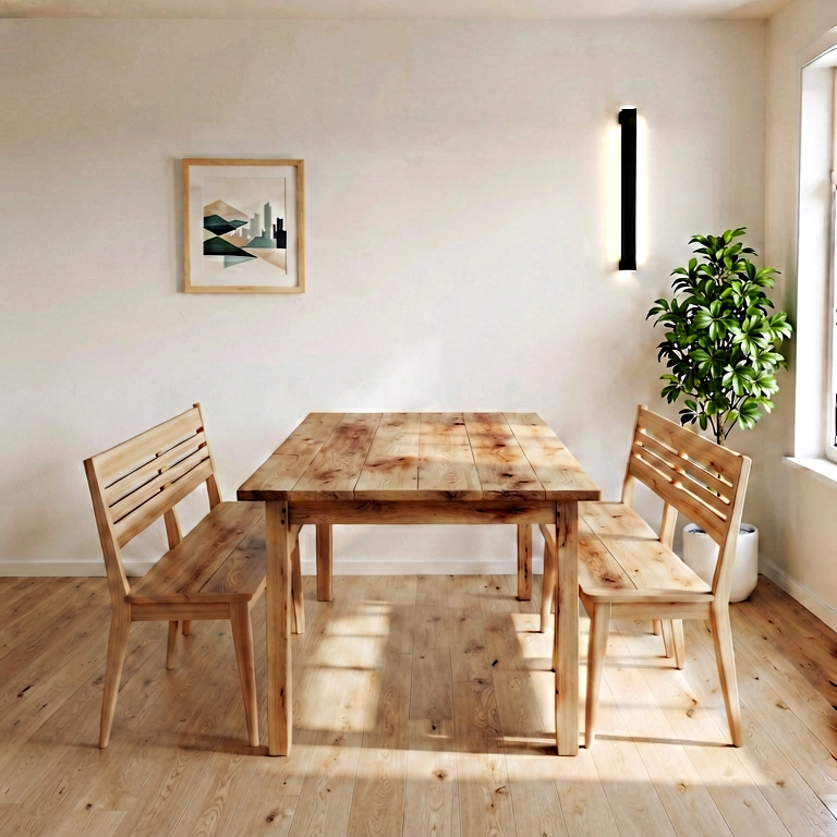 Warm dining room - modern interior free stock photo